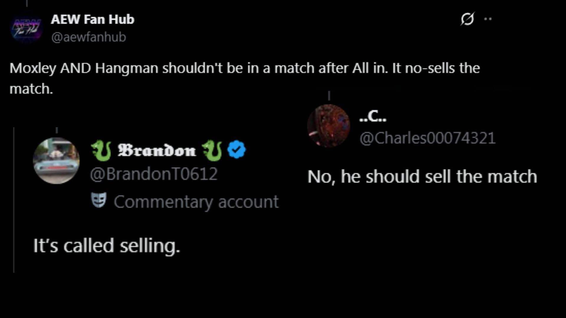 Fans react to Moxley's latest news. (Images via AEW Defender X)